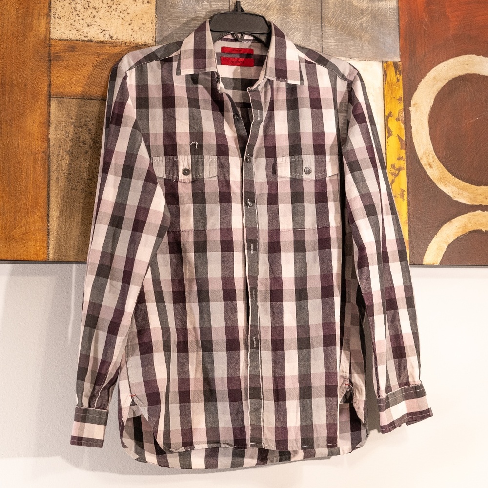 Alfani Fitted Mens Button Up